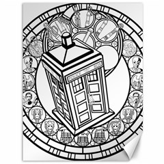 Bad Wolf Tardis Art Drawing Doctor Who Canvas 36  X 48  by Mog4mog4