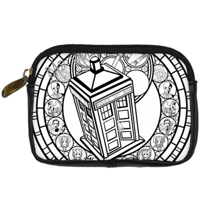 Bad Wolf Tardis Art Drawing Doctor Who Digital Camera Leather Case