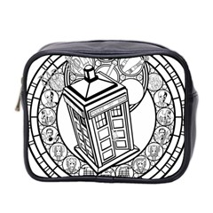 Bad Wolf Tardis Art Drawing Doctor Who Mini Toiletries Bag (two Sides) by Mog4mog4