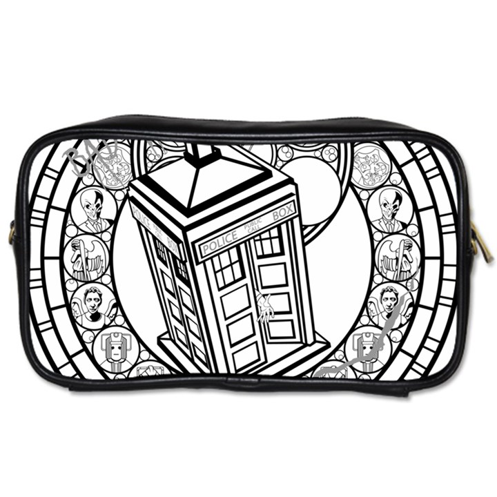 Bad Wolf Tardis Art Drawing Doctor Who Toiletries Bag (Two Sides)