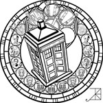 Bad Wolf Tardis Art Drawing Doctor Who Play Mat (Square) Front