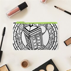 Bad Wolf Tardis Art Drawing Doctor Who Cosmetic Bag (xs) by Mog4mog4