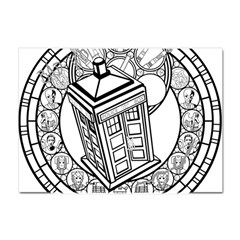 Bad Wolf Tardis Art Drawing Doctor Who Crystal Sticker (a4) by Mog4mog4