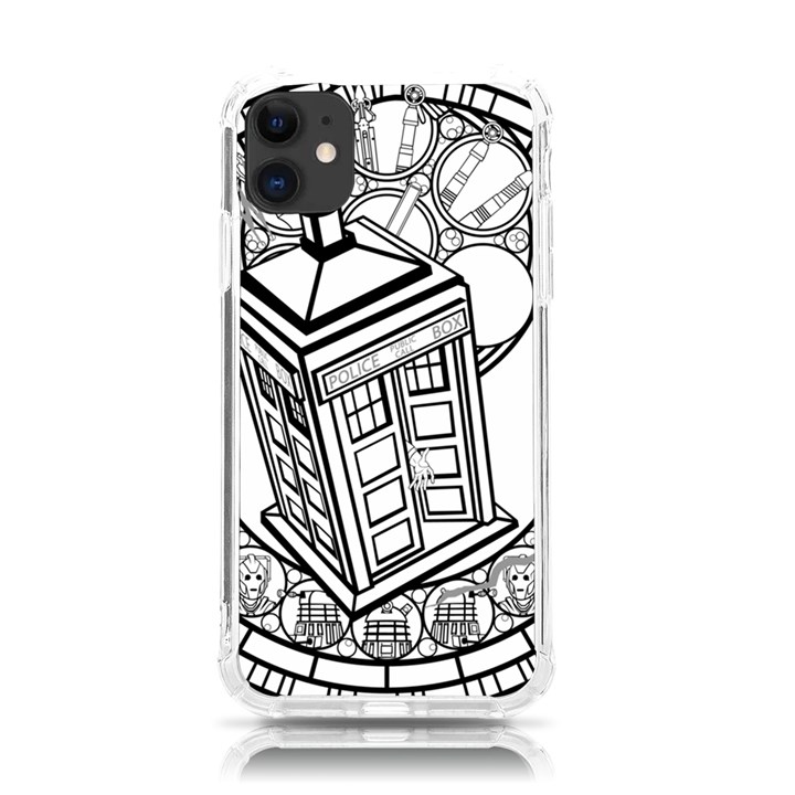 Bad Wolf Tardis Art Drawing Doctor Who iPhone 11 TPU UV Print Case