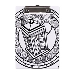 Bad Wolf Tardis Art Drawing Doctor Who A5 Acrylic Clipboard by Mog4mog4