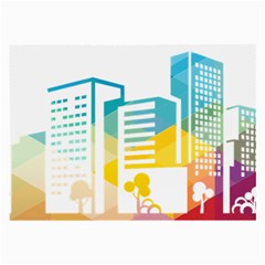 Silhouette Cityscape Building Icon Color City Large Glasses Cloth by Mog4mog4