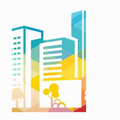 Silhouette Cityscape Building Icon Color City Large Garden Flag (two Sides) by Mog4mog4