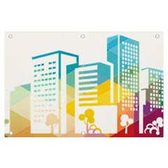 Silhouette Cityscape Building Icon Color City Banner And Sign 6  X 4  by Mog4mog4