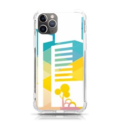 Silhouette Cityscape Building Icon Color City Iphone 11 Pro 5 8 Inch Tpu Uv Print Case by Mog4mog4