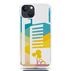 Silhouette Cityscape Building Icon Color City Iphone 13 Tpu Uv Print Case by Mog4mog4