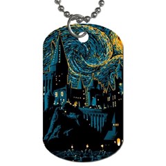 Hogwarts Castle Van Gogh Dog Tag (one Side) by Mog4mog4