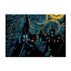 Hogwarts Castle Van Gogh Sticker A4 (10 Pack) by Mog4mog4