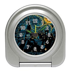 Hogwarts Castle Van Gogh Travel Alarm Clock by Mog4mog4