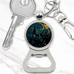 Hogwarts Castle Van Gogh Bottle Opener Key Chain by Mog4mog4