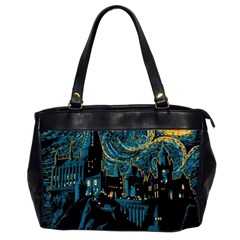 Hogwarts Castle Van Gogh Oversize Office Handbag (2 Sides) by Mog4mog4