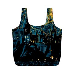 Hogwarts Castle Van Gogh Full Print Recycle Bag (m) by Mog4mog4