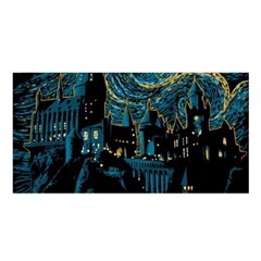 Hogwarts Castle Van Gogh Satin Shawl 45  X 80 