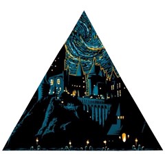 Hogwarts Castle Van Gogh Wooden Puzzle Triangle