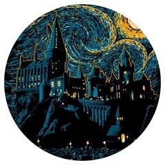 Hogwarts Castle Van Gogh Round Trivet by Mog4mog4