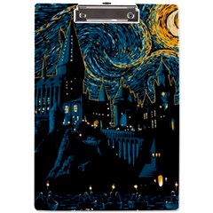 Hogwarts Castle Van Gogh A4 Acrylic Clipboard by Mog4mog4