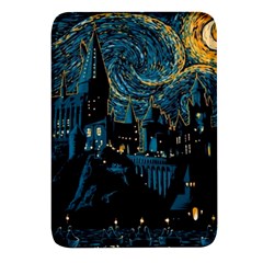 Hogwarts Castle Van Gogh Rectangular Glass Fridge Magnet (4 Pack) by Mog4mog4