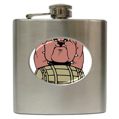 Art Dog Clip Art Hip Flask (6 Oz) by Mog4mog4