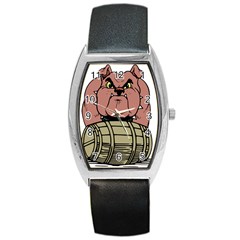 Art Dog Clip Art Barrel Style Metal Watch by Mog4mog4