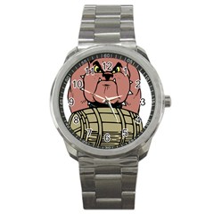 Art Dog Clip Art Sport Metal Watch by Mog4mog4