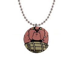 Art Dog Clip Art 1  Button Necklace by Mog4mog4