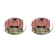 Art Dog Clip Art Cufflinks (oval) by Mog4mog4