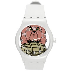 Art Dog Clip Art Round Plastic Sport Watch (m) by Mog4mog4