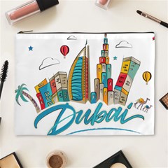 Burj Khalifa Skyline Clip Art Drawing Comic World Cosmetic Bag (xl) by Mog4mog4