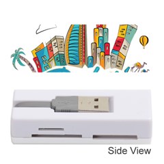 Burj Khalifa Skyline Clip Art Drawing Comic World Memory Card Reader (stick) by Mog4mog4