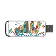 Burj Khalifa Skyline Clip Art Drawing Comic World Portable Usb Flash (two Sides) by Mog4mog4