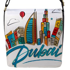 Burj Khalifa Skyline Clip Art Drawing Comic World Flap Closure Messenger Bag (s) by Mog4mog4