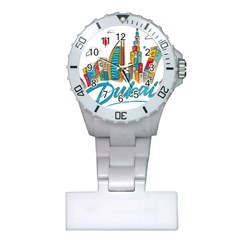 Burj Khalifa Skyline Clip Art Drawing Comic World Plastic Nurses Watch by Mog4mog4