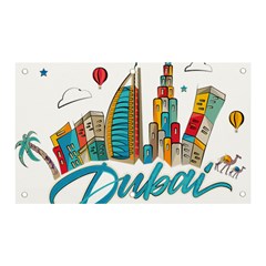 Burj Khalifa Skyline Clip Art Drawing Comic World Banner And Sign 5  X 3  by Mog4mog4