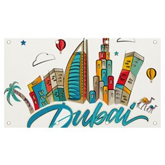 Burj Khalifa Skyline Clip Art Drawing Comic World Banner And Sign 7  X 4  by Mog4mog4