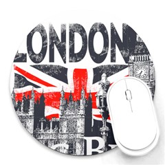 Big Ben City Of London Round Mousepad by Mog4mog4