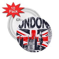 Big Ben City Of London 2 25  Buttons (10 Pack)  by Mog4mog4