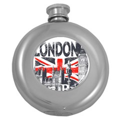 Big Ben City Of London Round Hip Flask (5 Oz) by Mog4mog4