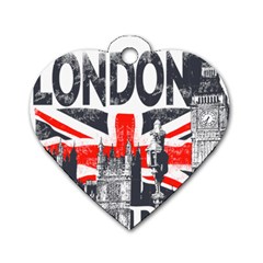 Big Ben City Of London Dog Tag Heart (one Side) by Mog4mog4