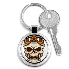 Motorcycle Helmet Skull Clip Art Cranial Skeleton Key Chain (round) by Mog4mog4