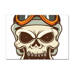 Motorcycle Helmet Skull Clip Art Cranial Skeleton Sticker A4 (100 Pack)