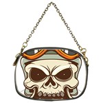 Motorcycle Helmet Skull Clip Art Cranial Skeleton Chain Purse (Two Sides) Front