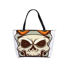 Motorcycle Helmet Skull Clip Art Cranial Skeleton Classic Shoulder Handbag by Mog4mog4