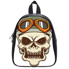 Motorcycle Helmet Skull Clip Art Cranial Skeleton School Bag (small) by Mog4mog4