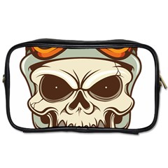 Motorcycle Helmet Skull Clip Art Cranial Skeleton Toiletries Bag (one Side) by Mog4mog4