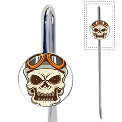 Motorcycle Helmet Skull Clip Art Cranial Skeleton Book Mark by Mog4mog4