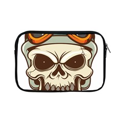 Motorcycle Helmet Skull Clip Art Cranial Skeleton Apple Ipad Mini Zipper Cases by Mog4mog4